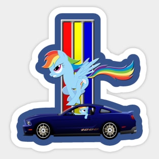 Mustang Rainbow Dash Sticker